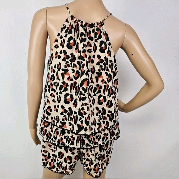 Urban Outfitters Kendal Animal print keyhole Tiered S-P Romper - Picture 5 of 10